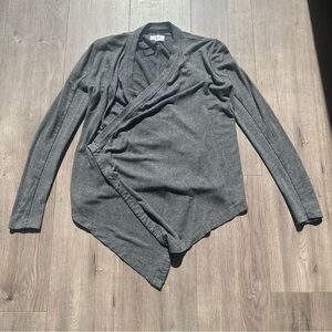 EUC Lou & Grey Heathered gray/black cardigan - size XS